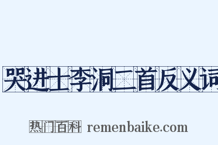 哭进士李洞二首反义词是什么意思的图片